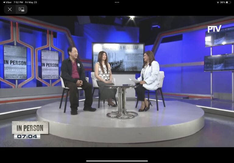 Ms. Angelique Lazo interview with Ana de Villa – Singson and Dr. Arwin Serrano of PPCRV
