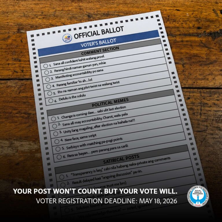 MAKE YOUR VOTE COUNT! REGISTER NOW! REGISTRATION ENDS ON MAY 18, 2026 AT 5 PM.